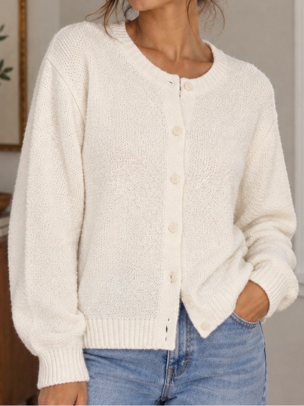 Vintage Leon Levin Hand Loomed Cardigan Sweater
